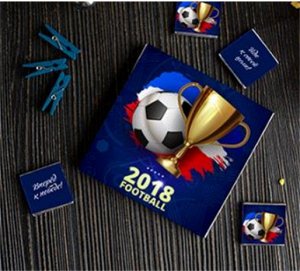 Набор из 9 шоколадок "Футбол 2018 (синий)"