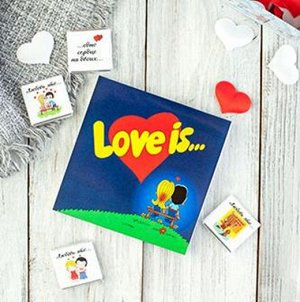Набор из 9 шоколадок "Love is"