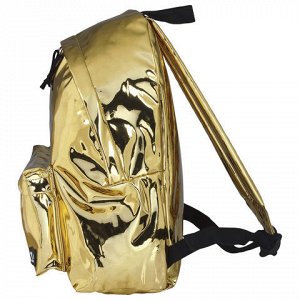 Рюкзак BRAUBERG молодежный, сити-формат, Винтаж, светло-золо