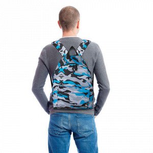 Рюкзак BRAUBERG универсальный, сити-формат, голубой, Камуфля