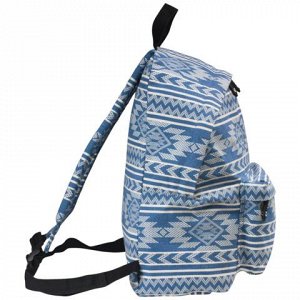 Рюкзак BRAUBERG универсальный, сити-формат, голубой, Нордик,