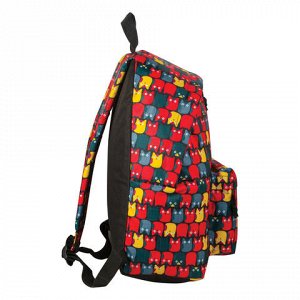 Рюкзак BRAUBERG универсальный, сити-формат, красный, Совята,
