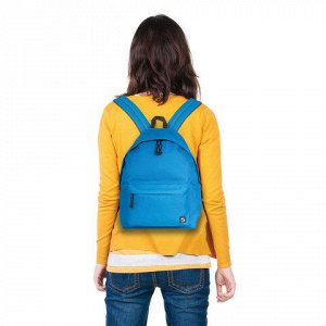 Рюкзак BRAUBERG универсальный, сити-формат, один тон, голубо
