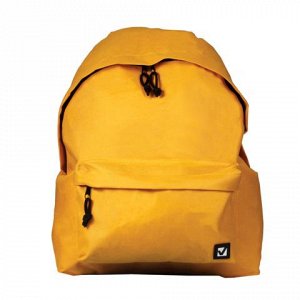 Рюкзак BRAUBERG универсальный, сити-формат, один тон, желтый