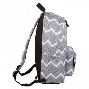 Рюкзак BRAUBERG универсальный, сити-формат, серый, Шум, 23 л