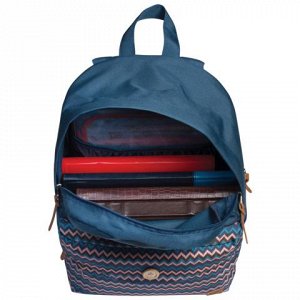 Рюкзак BRAUBERG универсальный, сити-формат, синий, карман с