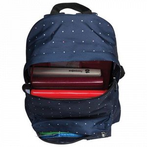 Рюкзак BRAUBERG универсальный, сити-формат, темно-синий, Пол