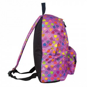 Рюкзак BRAUBERG универсальный, сити-формат, фиолетовый, Серд