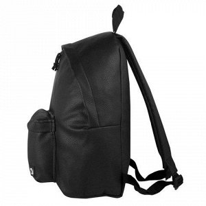 Рюкзак BRAUBERG универсальный, сити-формат, черн, кожзам, Се