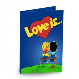 Открытка 4 шоколадки "Love is"