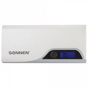 Аккумулятор внешний SONNEN Powerbank V15S, 10000mAh, 2USB, л