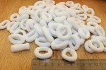 Резинки(бесшовные) для волос 20мм цв.белый, упак.100шт(+-5)