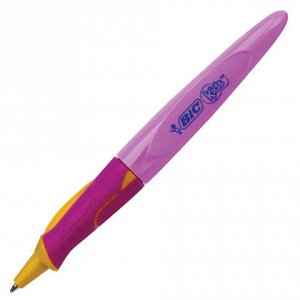Ручка шариковая BIC Kids Twist, для детей, корпус розовый, у