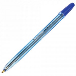 Ручка шариковая BRAUBERG Carina Blue, корпус тонированный си