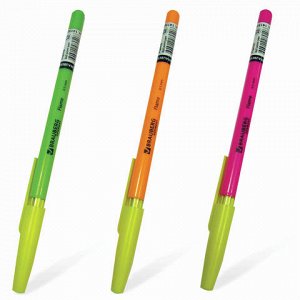 Ручка шариковая BRAUBERG Color, корпус ассорти, узел 1мм, ли