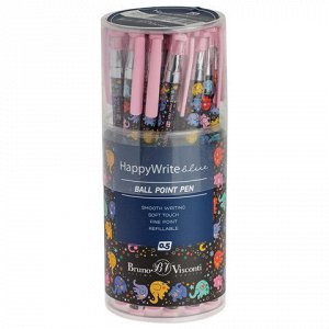 Ручка шариковая BRUNO VISCONTI HappyWrite, Цветные слоники,