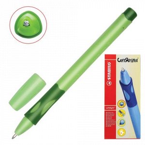 Ручка шариковая STABILO LeftRight, для левшей, корп.зеленый,