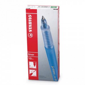 Ручка шариковая STABILO Liner, корпус зеленый, узел 0,7мм, л