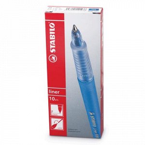 Ручка шариковая STABILO Liner, корпус синий, узел 0,7мм, лин