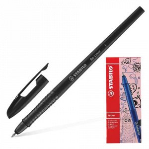Ручка шариковая STABILO Re-Liner, корпус черный, узел 0,7мм,