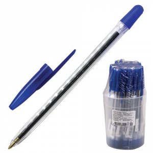 Ручка шариковая СТАММ 111, корпус прозрачный, узел 1,2мм, ли