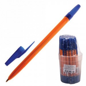 Ручка шариковая СТАММ 511, корпус оранжевый, узел 1,2мм, лин