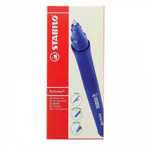 Ручка шариковая масляная STABILO Performer, корпус синий, 0,