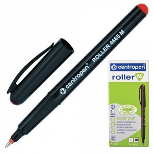 Ручка-роллер CENTROPEN, трехгранная, корпус черный, узел 0,7