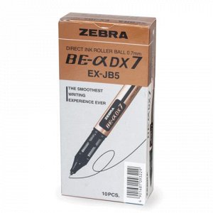 Ручка-роллер ZEBRA Zeb-Roller DX7, корпус золотистый, узел 0