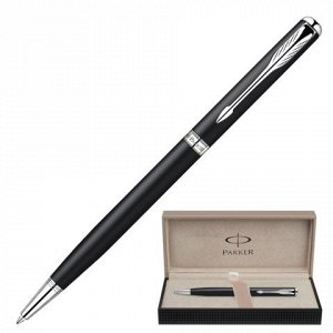 Ручка подарочная шариковая PARKER Sonnet Matt Black CT Slim,