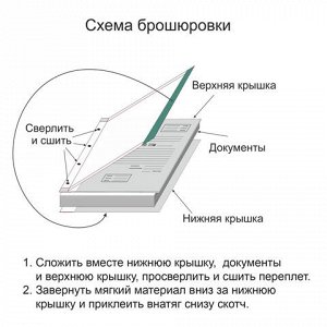 Папка архивная для переплета  40 мм, без клапанов, переплетн