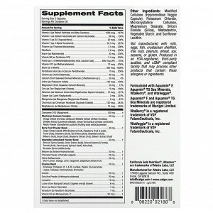 California Gold Nutrition, Ultamins, мультивитаминный комплекс для мужчин с коэнзимом Q10, грибами, ферментами, овощами и ягодами, 60 растительных капсул