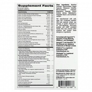 California Gold Nutrition, Ultamins, мультивитаминный комплекс для мужчин с коэнзимом Q10, грибами, ферментами, овощами и ягодами, 60 растительных капсул