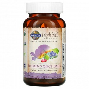 Garden of Life, MyKind Organics, для женщин, один раз в день, 60 веганских таблеток