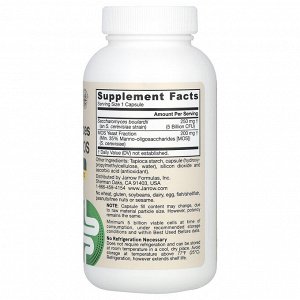 Jarrow Formulas, веганские сахаромицеты Буларди и манноолигосахариды, 5 млрд КОЕ, 90 растительных капсул