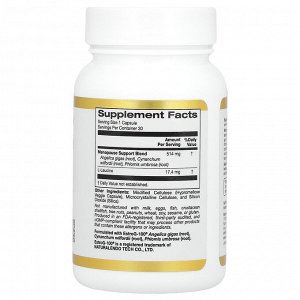 California Gold Nutrition, добавка для поддержки в период менопаузы, 30 растительных капсул