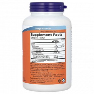 NOW Foods, Ultra Omega-3, рыбий жир с омега-3, 180 капсул