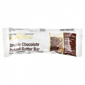 California Gold Nutrition, Foods, батончики со вкусом двойного шоколада и арахисовой пасты, 12 батончиков, по 40 г (1,4 унции)