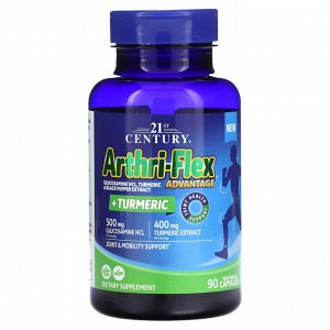 21st Century, Arthri-Flex Advantage + куркума, 90 вегетарианских капсул