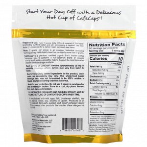 California Gold Nutrition, CafeCeps, сертифицированный органический растворимый кофе с порошком из грибов кордицепс и рейши, 100 г (3,5 унции)