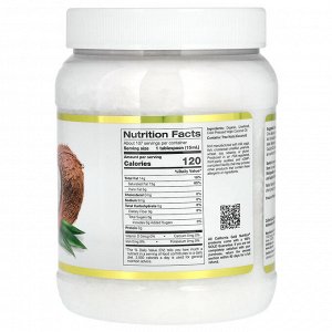 California Gold Nutrition, SUPERFOODS, органическое нерафинированное кокосовое масло первого холодного отжима, 1,6 л (54 жидк. унции)