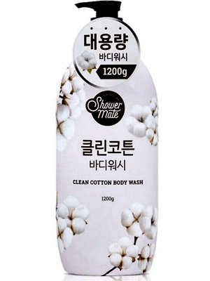 Гель для душа Shower Mate Cotton Натуральный с ароматом Хлопка 1,2л пр-во Ю.Корея