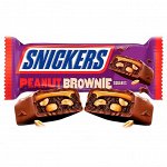 Шоколадный батончик  Snickers Peanut Brownie 34 гр