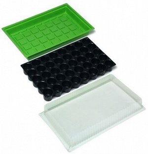 Набор МиниПарник Greengo 3шт Арт-1986208 с Крышкой 40ячеек 570*360*80мм