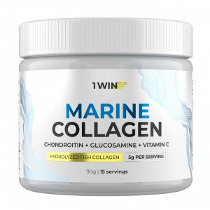 1WIN Морской Коллаген + Хондроитин + Глюкозамин, Нейтральный, 15 порций, 80г.