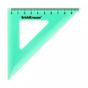 Набор геометрический ErichKrause "Pastel Bloom", пластиковый, малый (линейка, угольник, транспортир), микс, в zip-пакете