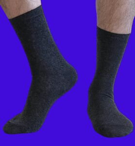 Белорусский хлопок носки мужские гладкие тёмно-серые