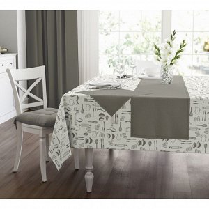 Скатерть 140х180 см, 100% хлопок, рогожка, 180 г/м2, Guten Morgen, Лофт, СР-Лф-140-180