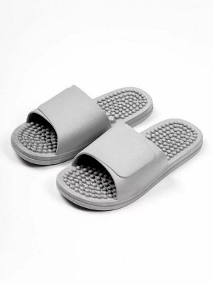 Тапочки с массажным эффектом AMARO HOME Healthy Feet Открытый нос (Серый) grey