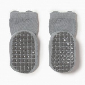 Носки детские MINAKU со стопперами, цв.серый, р-р 13-14 см   9918923